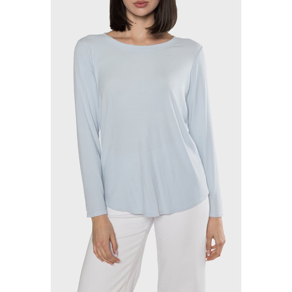 Matty M . Maggie Ribbed T-shirt In Blue