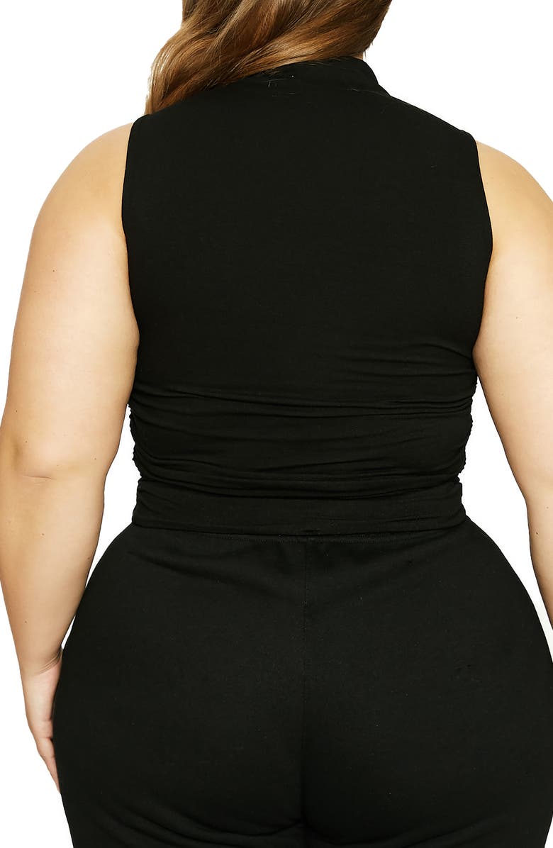 Naked Wardrobe x Lori Harvey Side Ruched Crop Tank, Alternate, color,