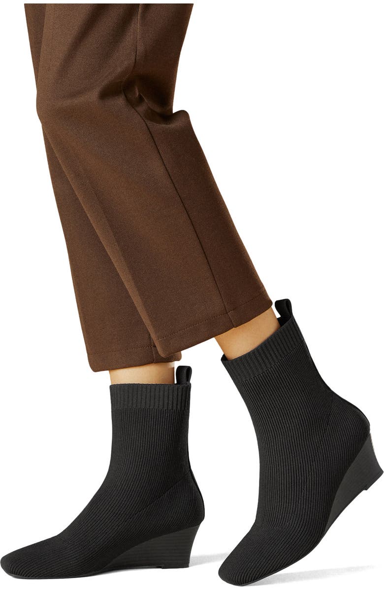 VIVAIA Margot Wedge Bootie Square-Toe Water-Repellent Boots, Alternate, color, Black