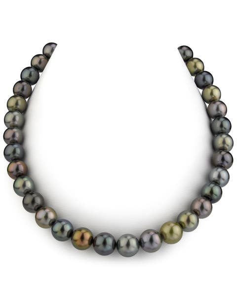 10-11mm Tahitian Multicolor Pearl Necklace - Premier AAAA Quality