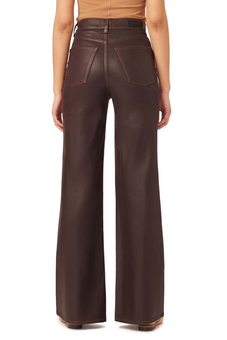Hepburn High Waist Wide Leg Jeans, Alternate, color, DARK MOCHA