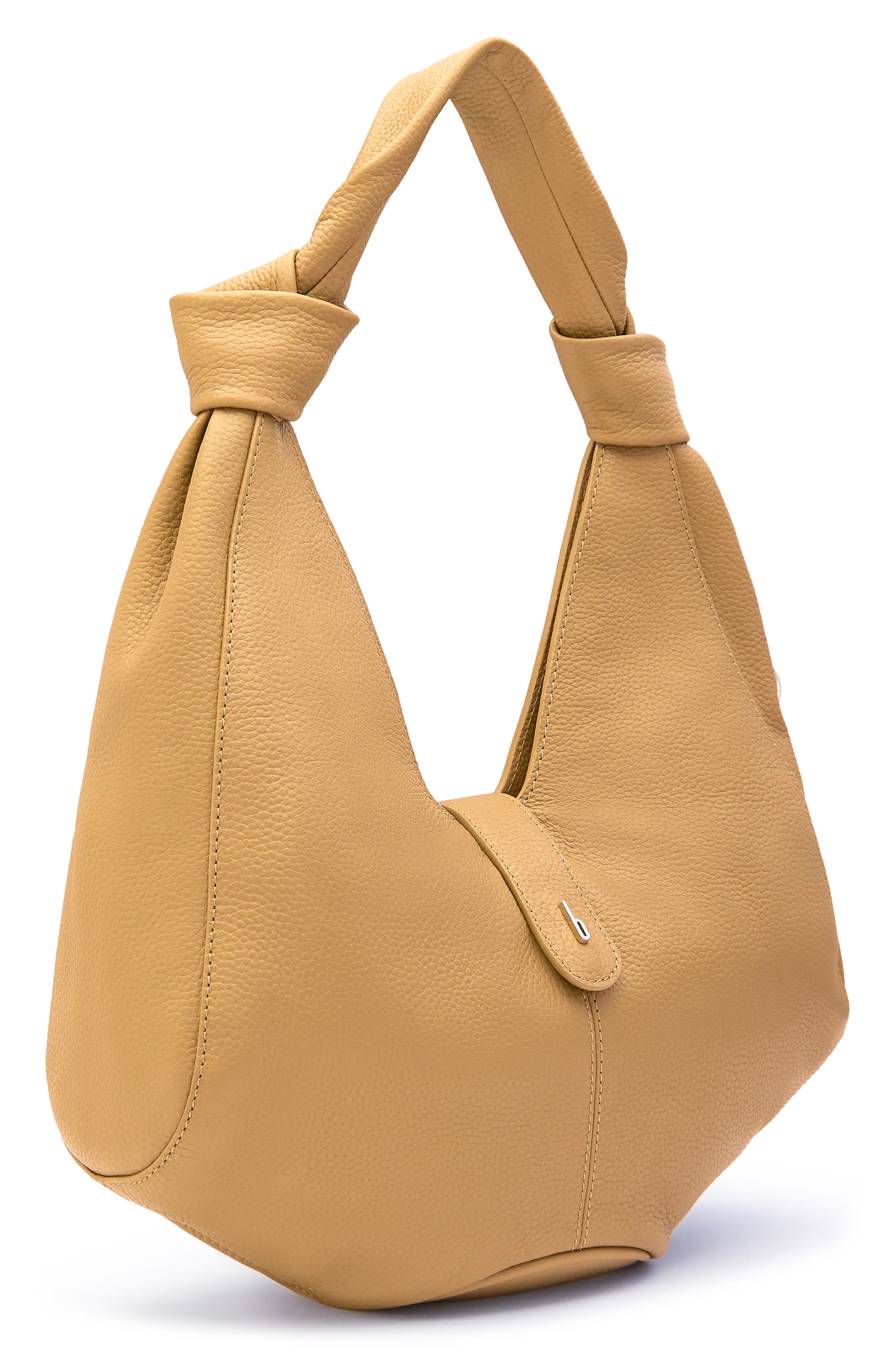 Nelli Pebble Leather Hobo Bag, Alternate, color, BISQUE