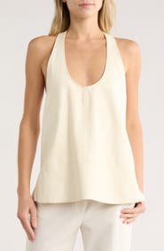 TWP Carrie Leather Halter Tank