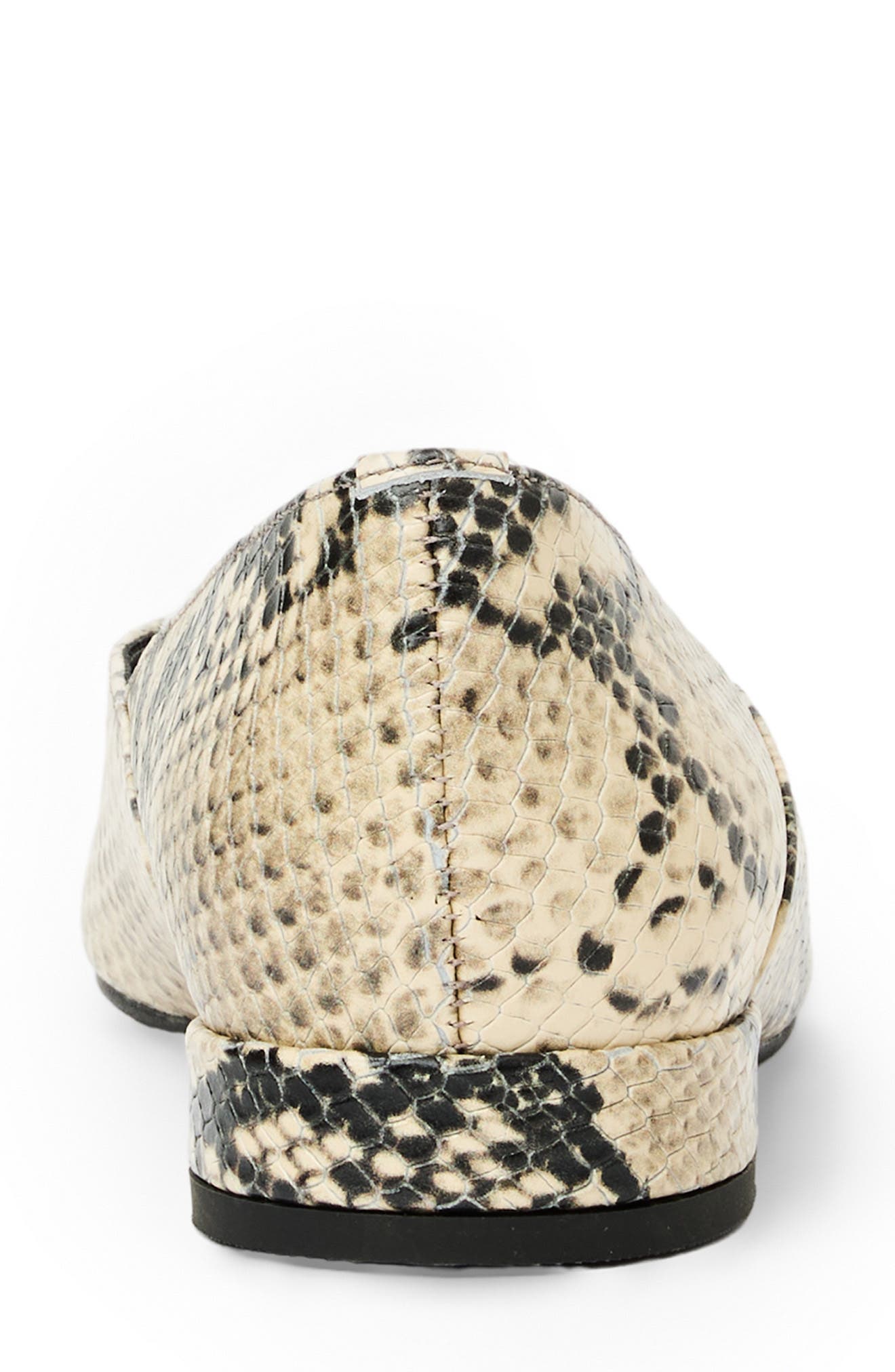 Bruno Magli Parma Pointed Toe Flat, Alternate, color, Ivory Snake/ Black