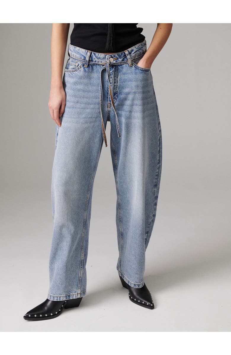 Day Blaire Barrel Leg Jeans, Alternate, color, Light Blue