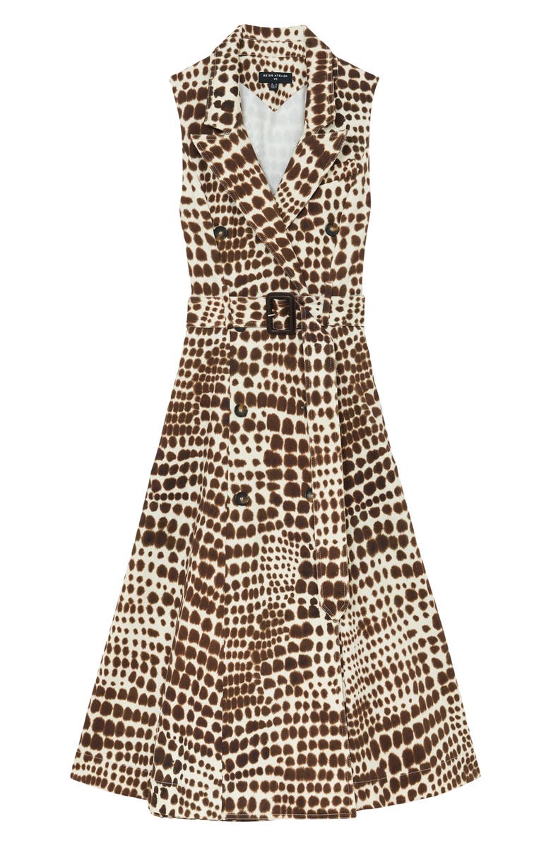 Reiss Concordia Print Belted Sleeveless Maxi Dress, Alternate, color, Chocolate