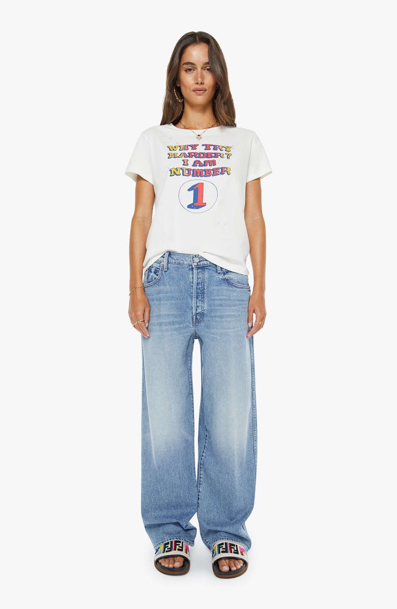 MOTHER The Goodie Goodie Embellished Cotton Graphic T-Shirt, Alternate, color, Why Try Harder