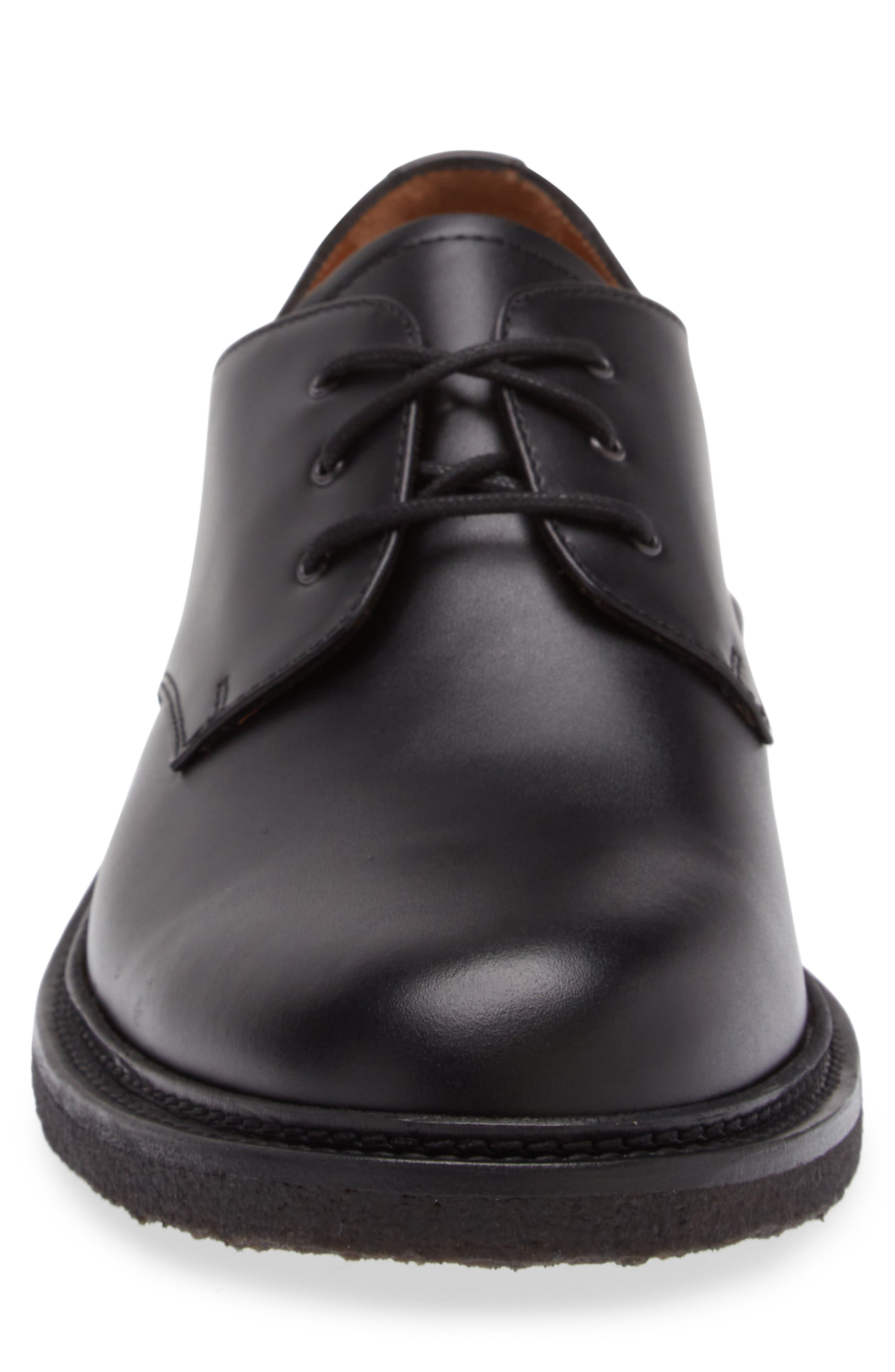 Common Projects Officer's Plain Toe Derby, Alternate, color, Black
