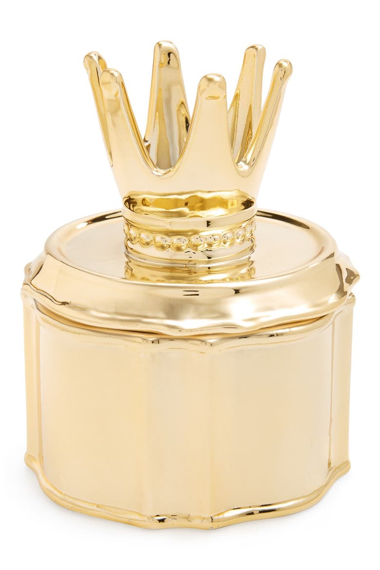Crown Jewelry Jar, Main, color, METALLIC GOLD