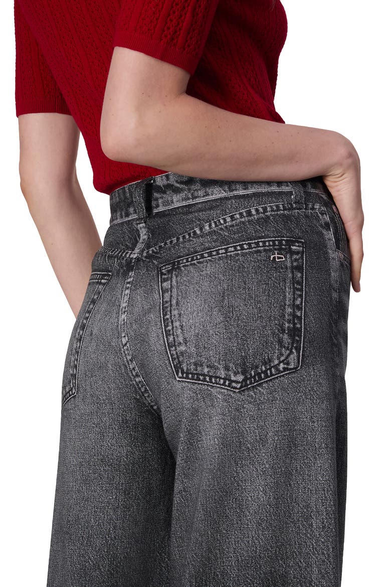rb Miramar Sofie High Waist Cotton Terry Sweatpant Jeans, Alternate, color, WASHED BLA