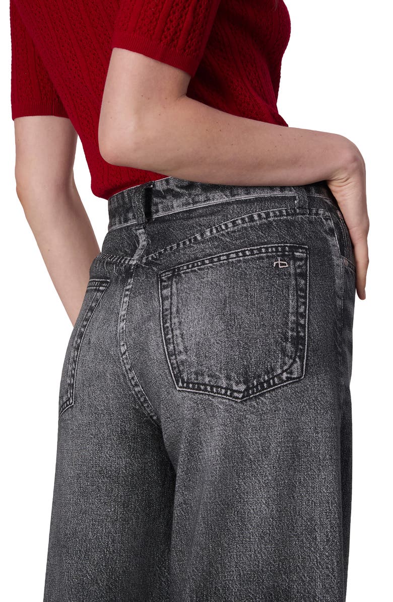 rag & bone Miramar Sofie High Waist Cotton Terry Sweatpant Jeans, Alternate, color, 