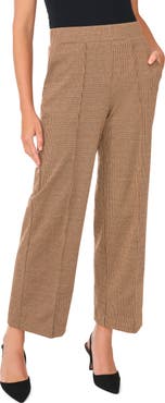 Vince Camuto Pintuck Front Wide Leg Ankle Pants