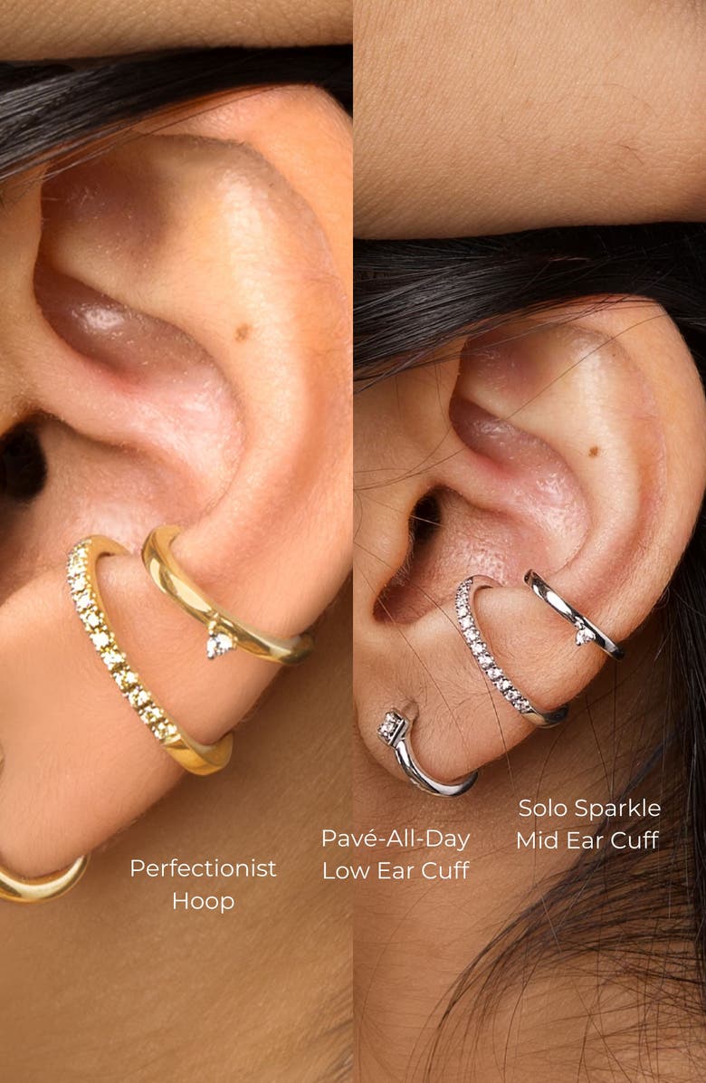 Seed2Stone Solo Sparkle Ear Cuff, Alternate, color, Silver