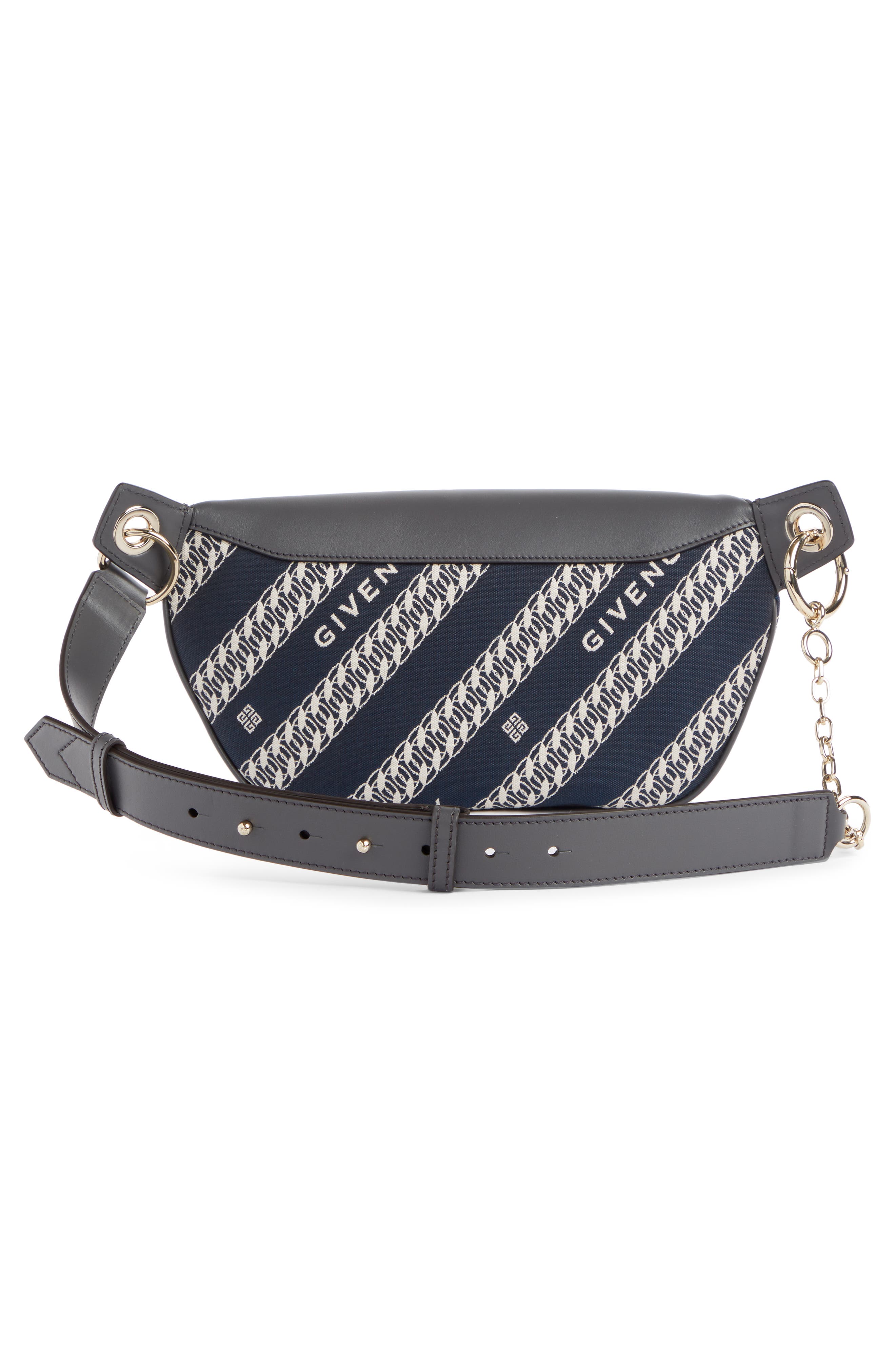 Givenchy Chain Print Canvas Belt Bag, Alternate, color, 