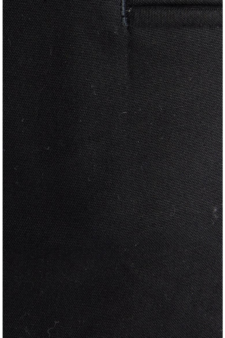 Ikka Layered Pleated Organic Cotton Sateen Miniskirt, Alternate, color, BLACK
