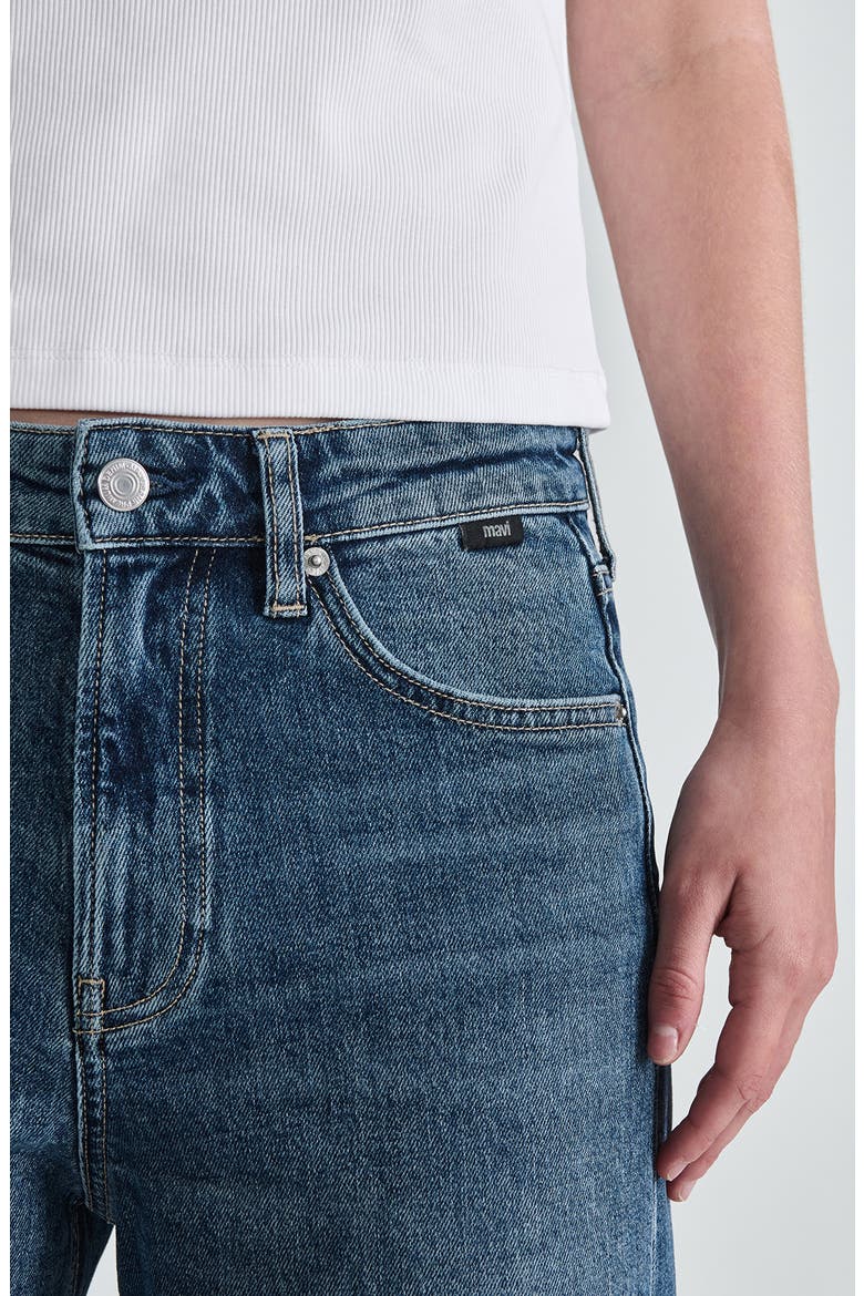 Genova High Waist Ankle Wide Leg Jeans, Alternate, color, DARK SHADED CLASSIC BLUE