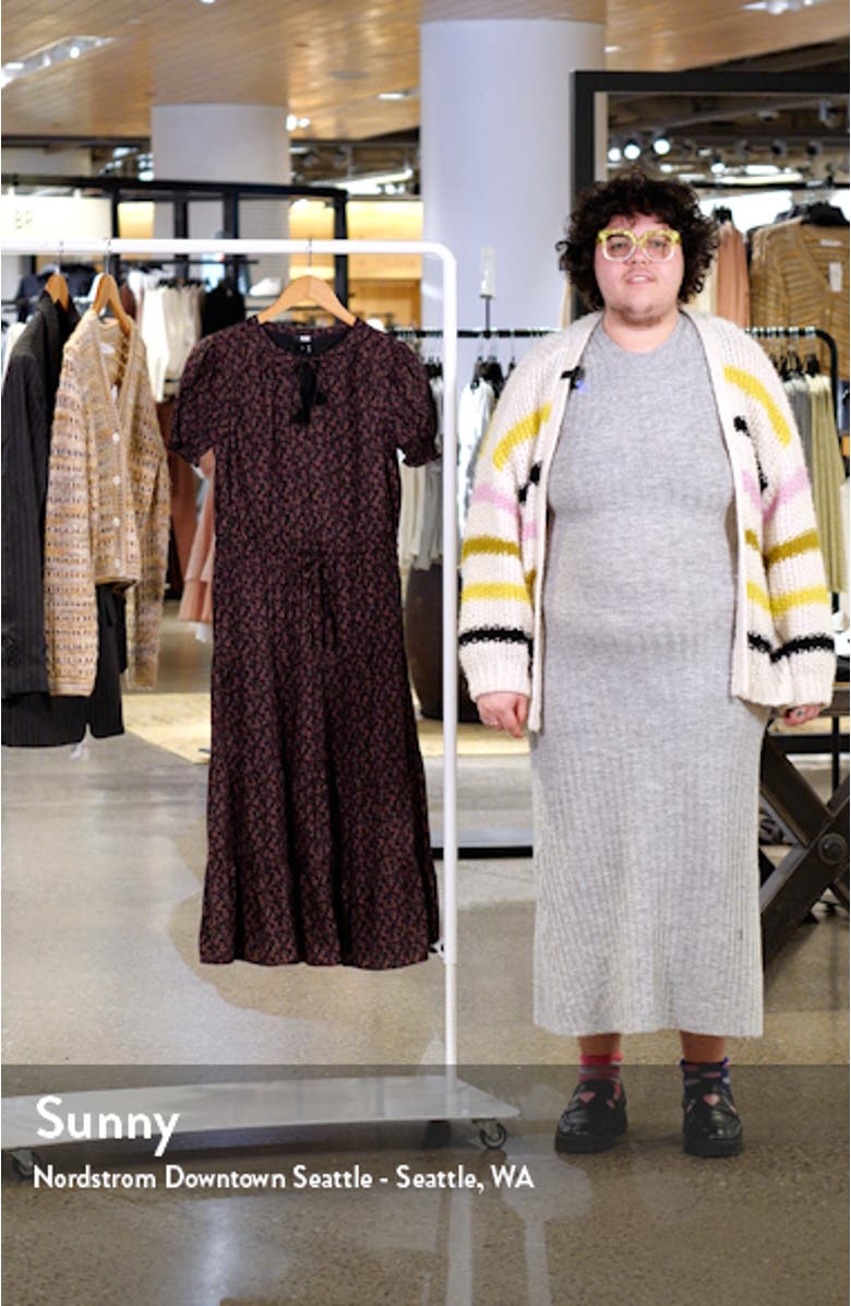 Siera Floral Short Sleeve Midi Dress, sales video thumbnail