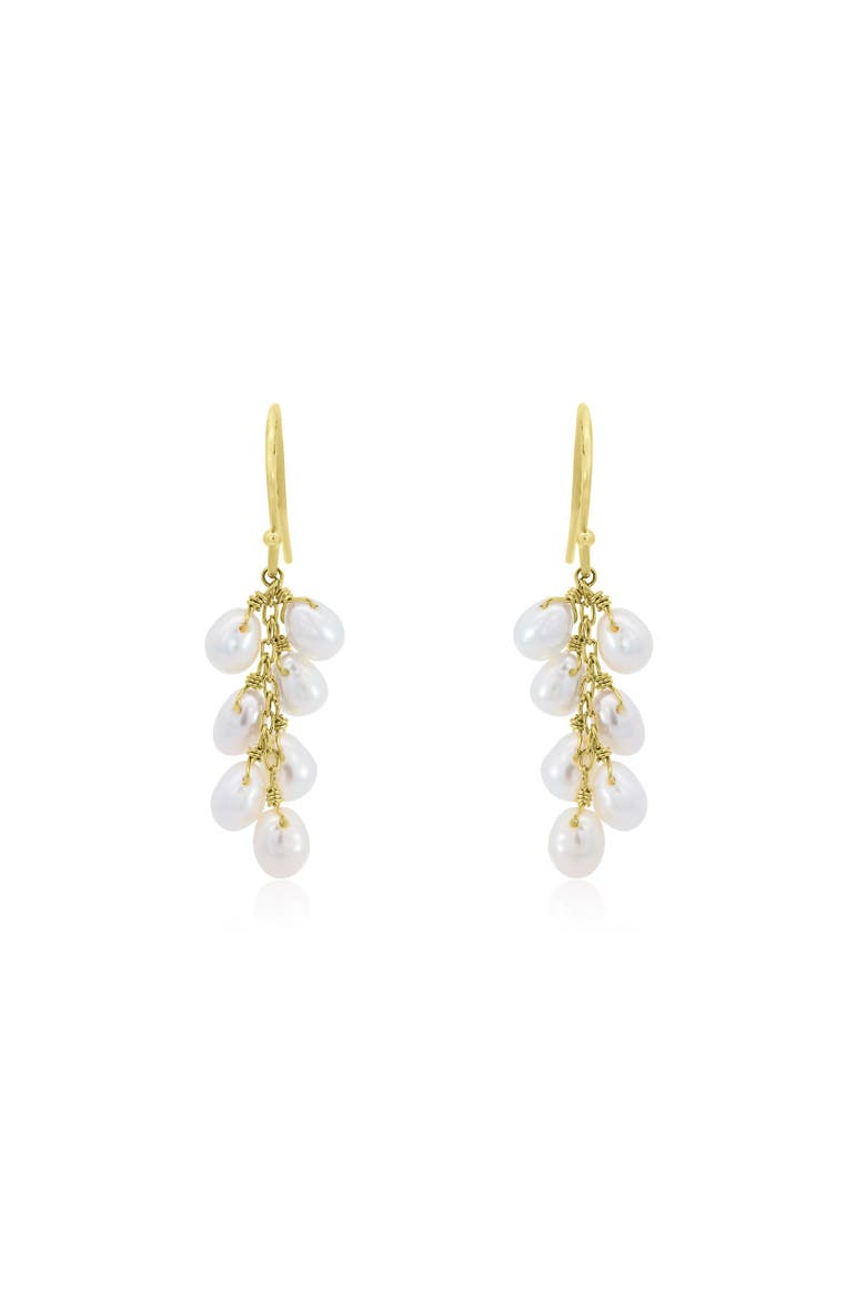 Pearl Bead Dangle Earrings, Alternate, color, Pearl