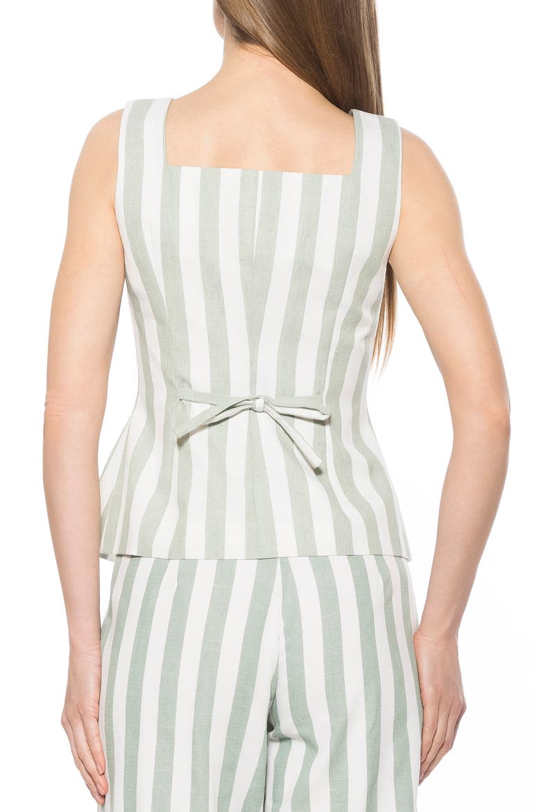Adeline Square Neck Vest, Alternate, color, GREEN STRIPE