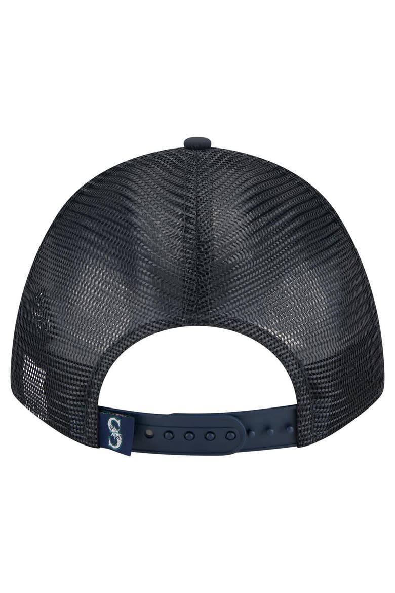 Men's New Era  Navy Seattle Mariners Minimalist 9FORTY A-Frame Adjustable Hat, Alternate, color, Navy