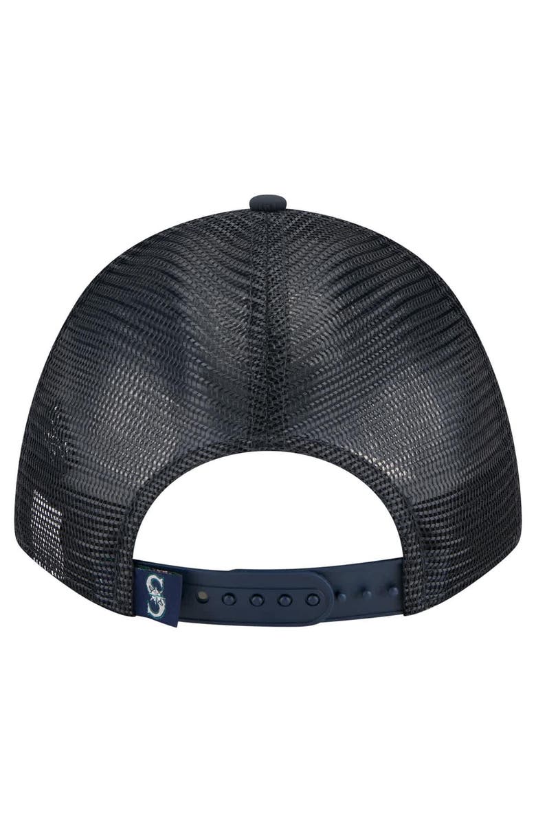 New Era Men's New Era Navy Seattle Mariners Minimalist 9FORTY A-Frame Adjustable Hat, Alternate, color, Navy