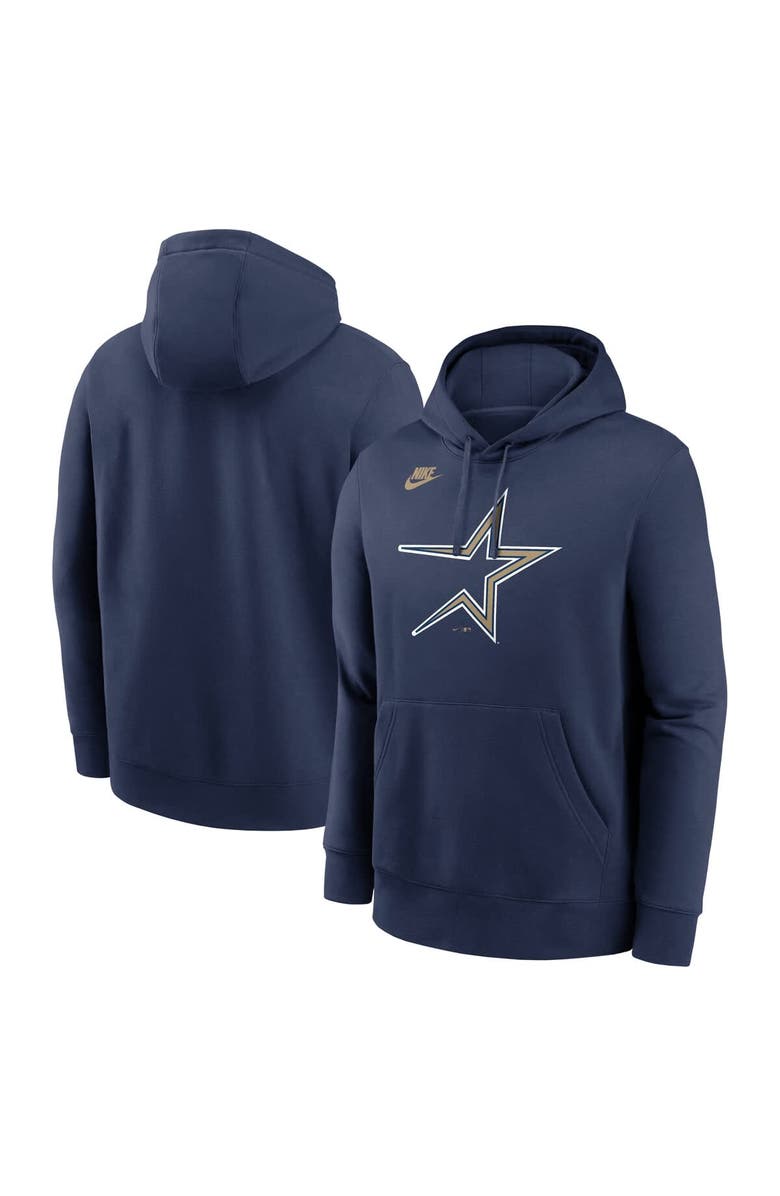 Nike Men's Nike Navy Houston Astros Cooperstown Collection Logo Club Pullover Hoodie, Main, color, 