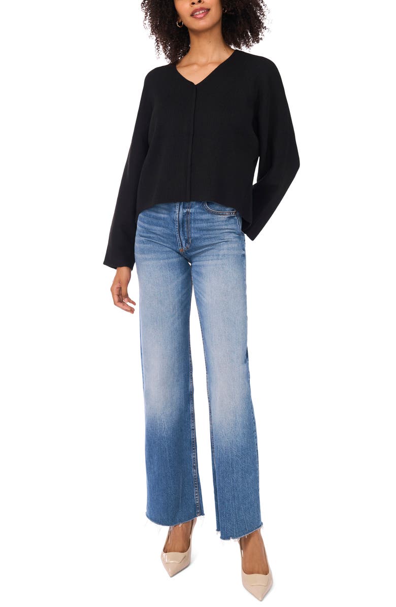 V-Neck Ribbed Sweater