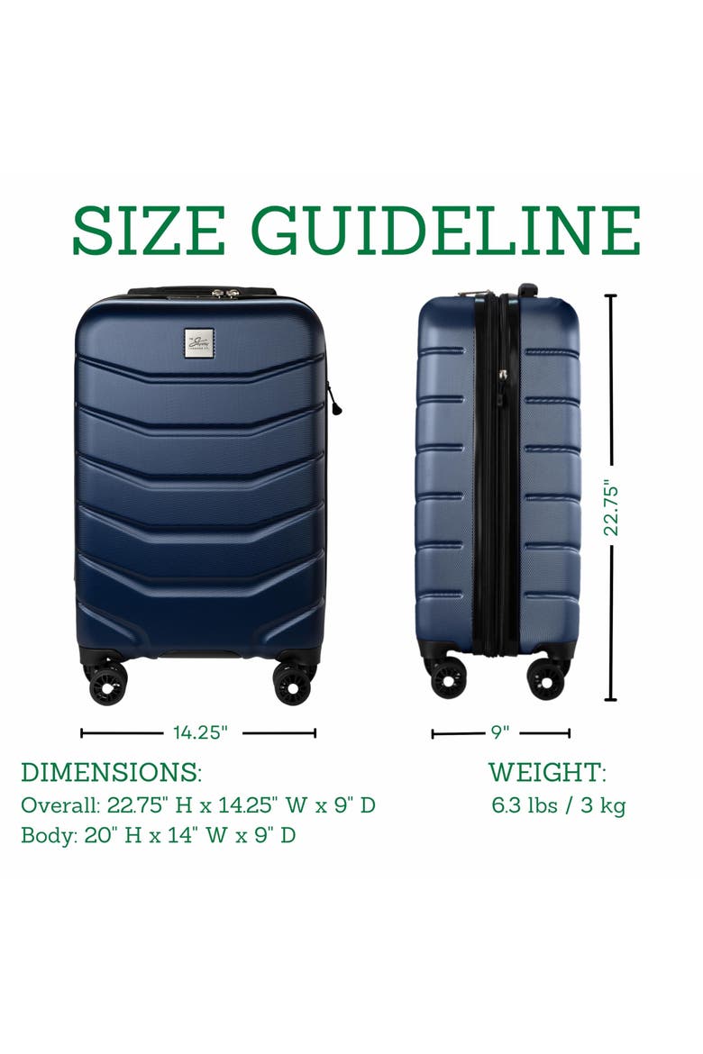 Silverton Hardside Expandable 20" Carry On Spinner Luggage, Alternate, color, Watercolor Blue