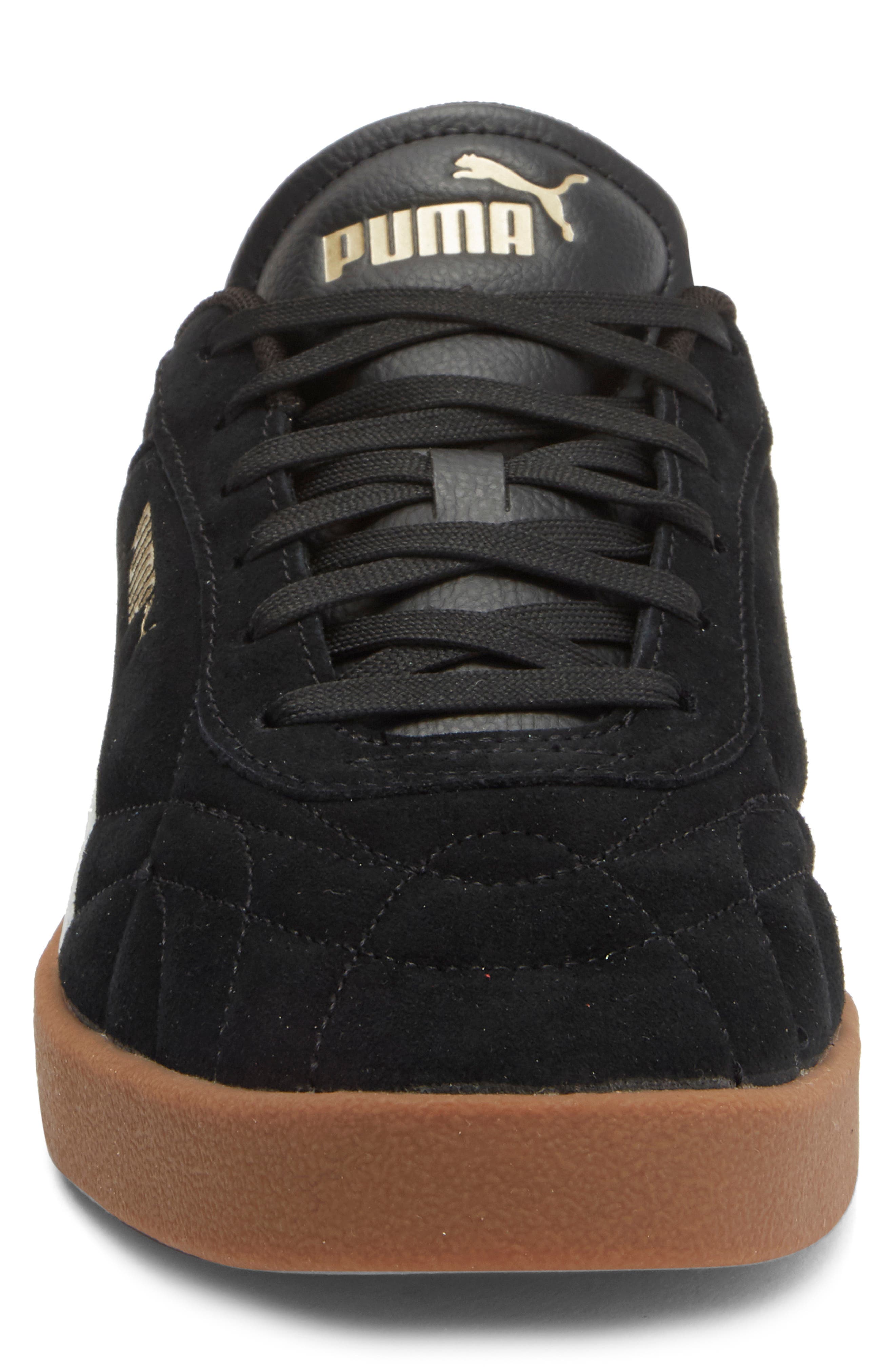 PUMA Club II Indoor Sneaker, Alternate, color, Puma Black/ Puma Gold/ Gum