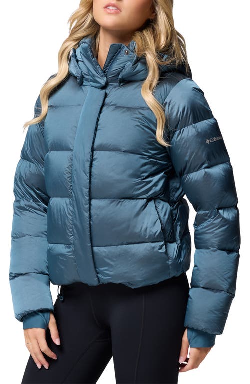 Columbia Amaze Puff™ Water Repellent 650 Fill Power Down Hooded Jacket In Blue