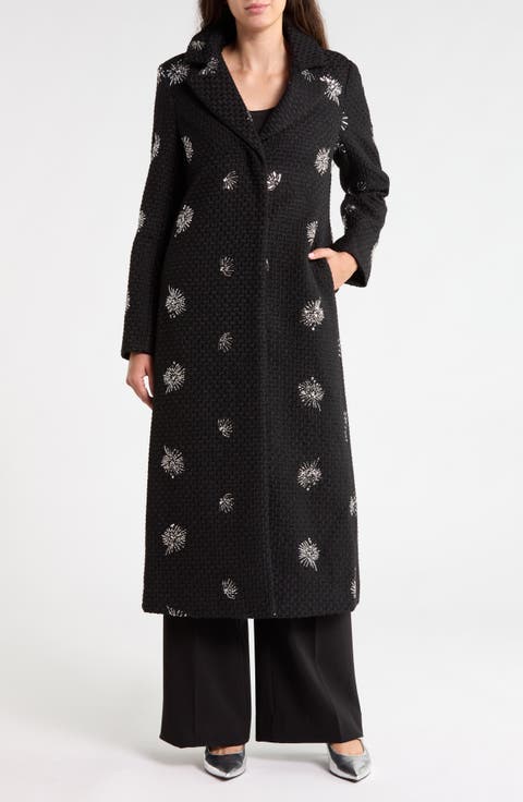 Sequin Starburst Bouclé Coat