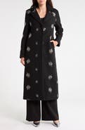 CeCe Sequin Starburst Bouclé Coat