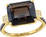 EFFY Smoky Quartz & Diamond Ring