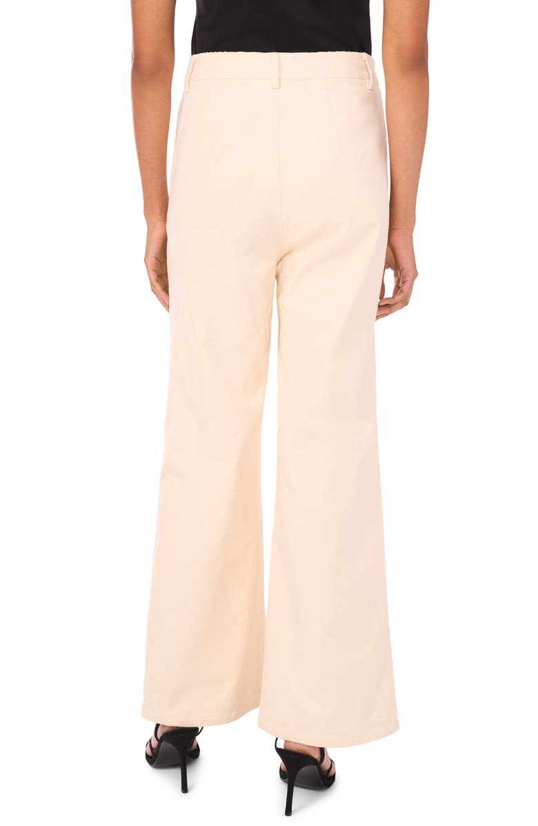 CeCe High Waist Wide Leg Corduroy Pants, Alternate, color, Soft Ecru