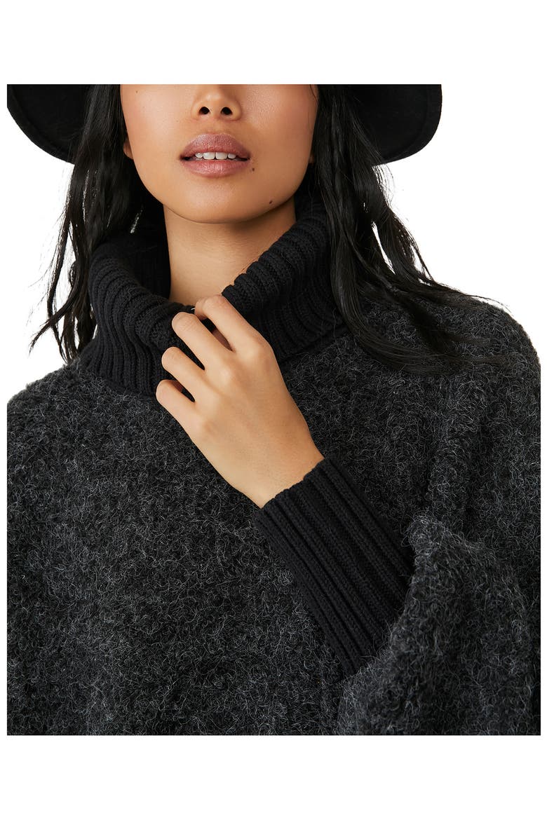 Milo Tunic Sweater, Alternate, color, BLACK