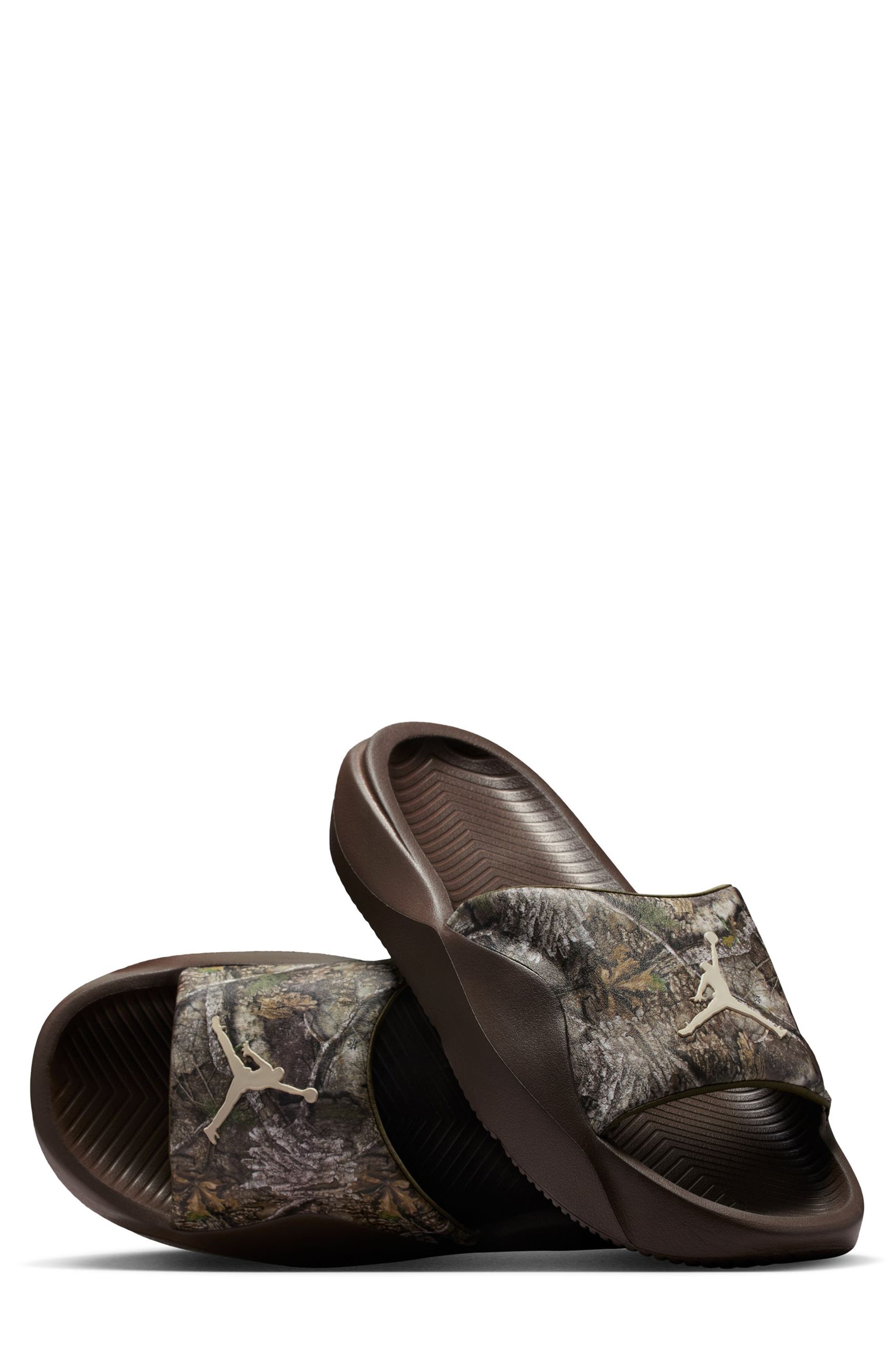 Jordan Franchise Slide Sandal, Alternate, color, Medium Olive/ Light Orewood