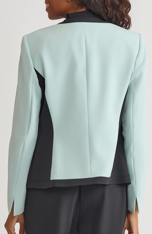 Kasper Plus Size Open-front Jacket In Multi