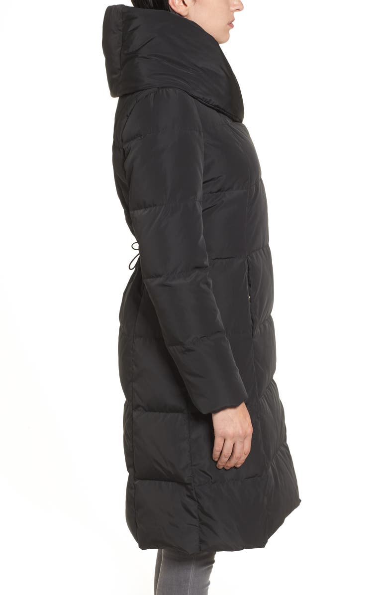 Cole Haan Down & Feather Coat, Alternate, color, Black