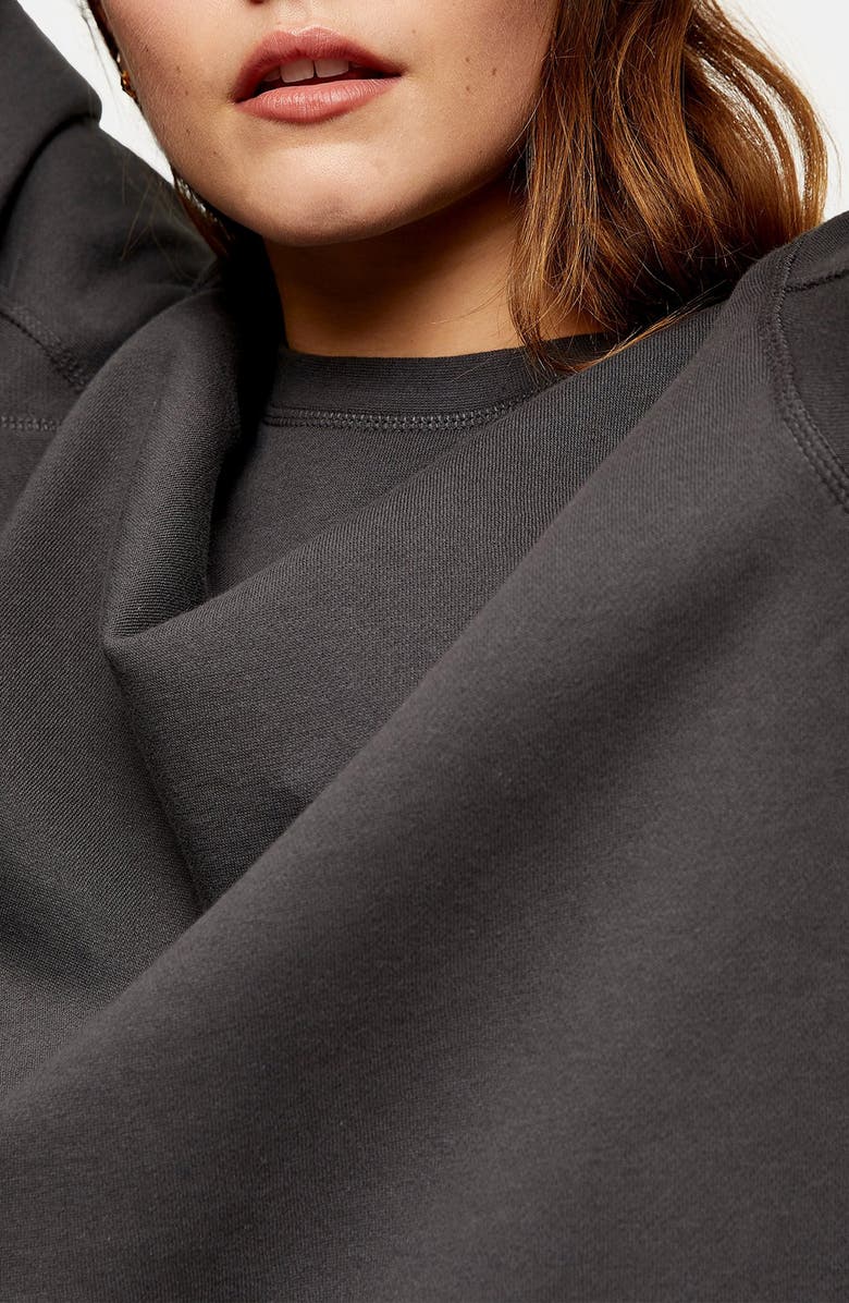 Topshop Flatlock Oversize Sweatshirt, Alternate, color,