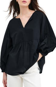 Marcella Kissena Cotton Popover Top