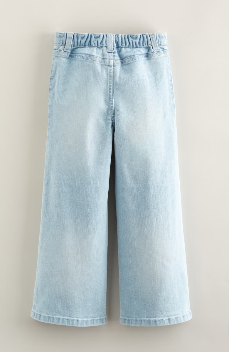 Tucker + Tate Kids' Embroidered Scallop Wide-Leg Jeans, Alternate, color, Light Indigo Wash