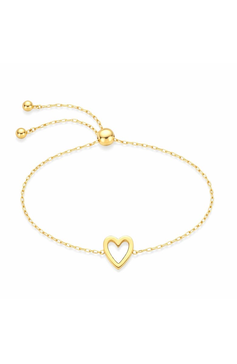 Donatello Gian Gold-Tone Cut Out Heart Bracelet, Main, color, Gold