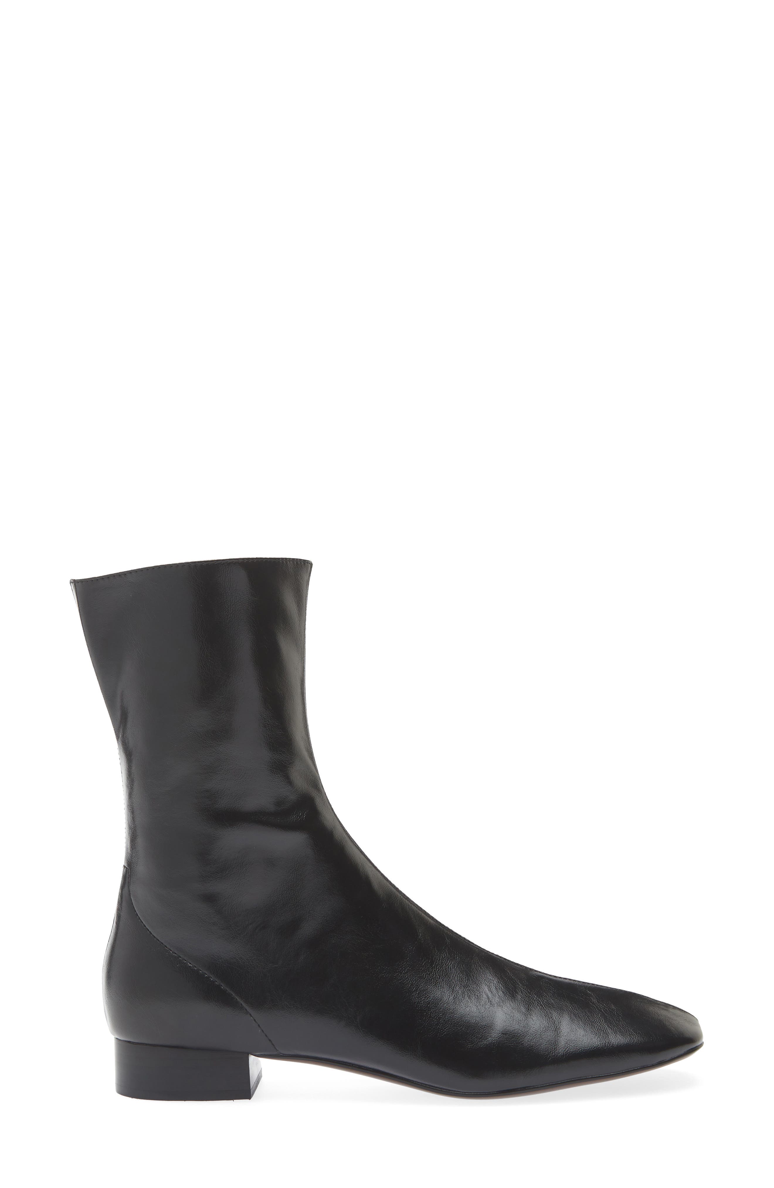 Oliver Faux Leather Bootie, Alternate, color, BLACK