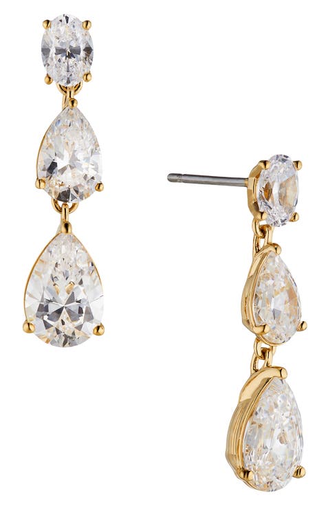 Chiara Cubic Zirconia Drop Earrings