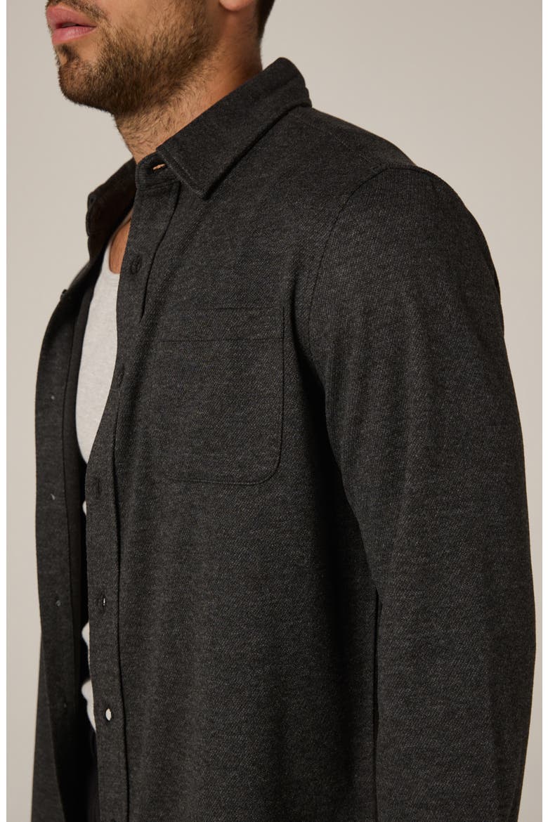 Generation Heather Knit Button-Up Shirt, Alternate, color, NAVY