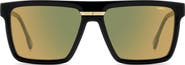 Carrera Eyewear Victory 58mm Rectangular Flat Top Sunglasses