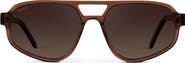 WMP Eyewear Brooklyn - 56mm Double Bridge Aviator Polarized Sunglasses