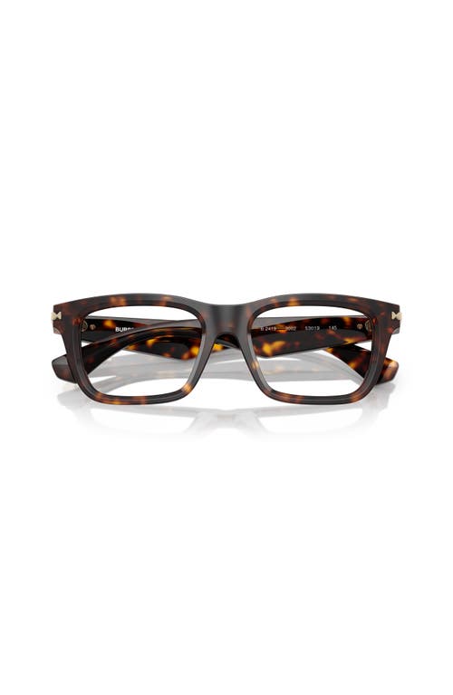 Burberry 53mm Rectangle Optical Glasses In Brown