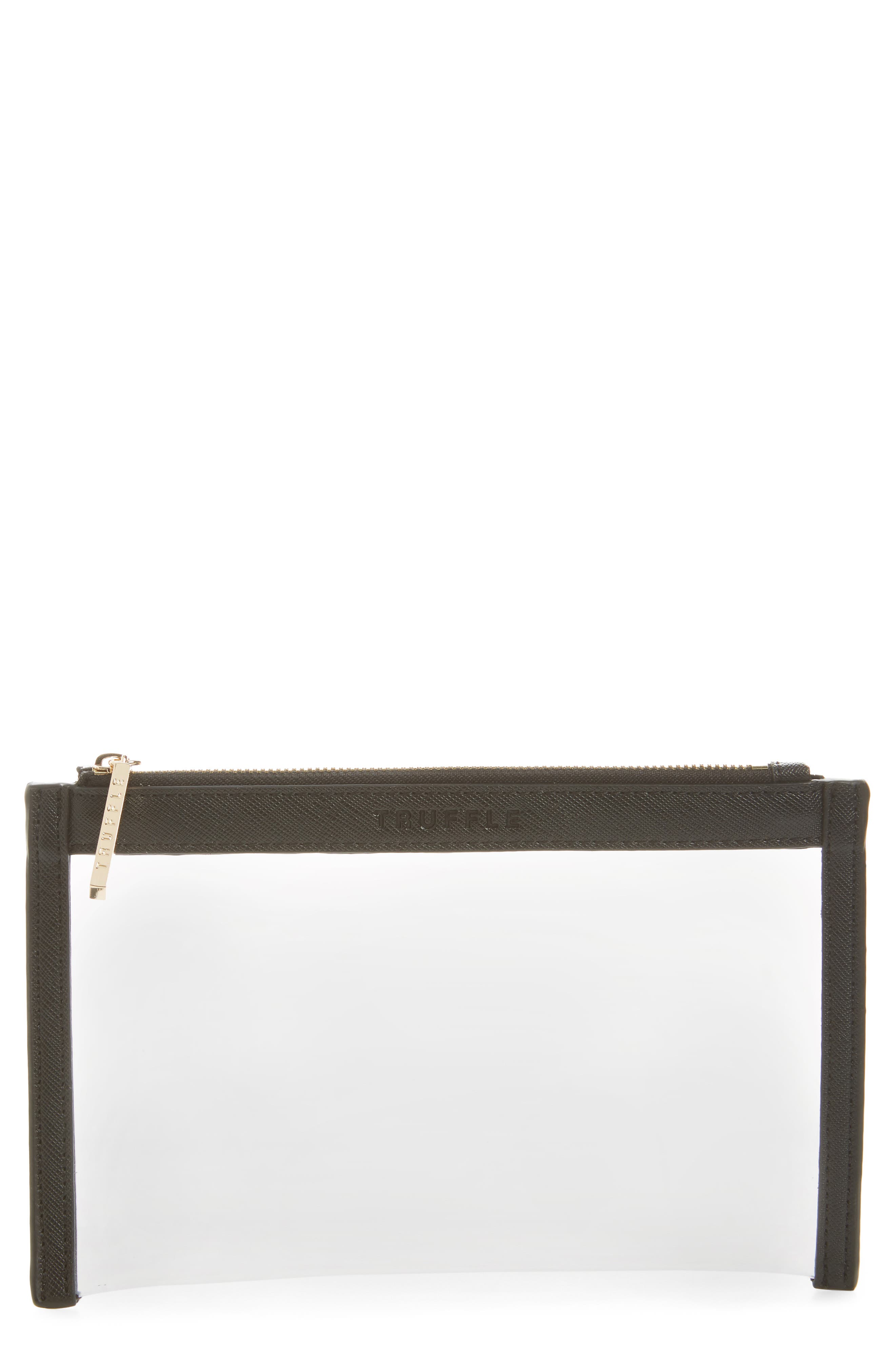 Truffle Mini Clarity Clutch, Main, color, 