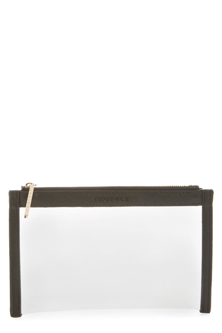 Mini Clarity Clutch, Main, color, BLACK